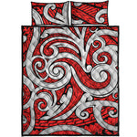 Maori Kowhaiwhai Tribal Polynesian Print Quilt Bed Set