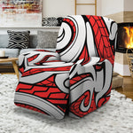 Maori Kowhaiwhai Tribal Polynesian Print Recliner Slipcover