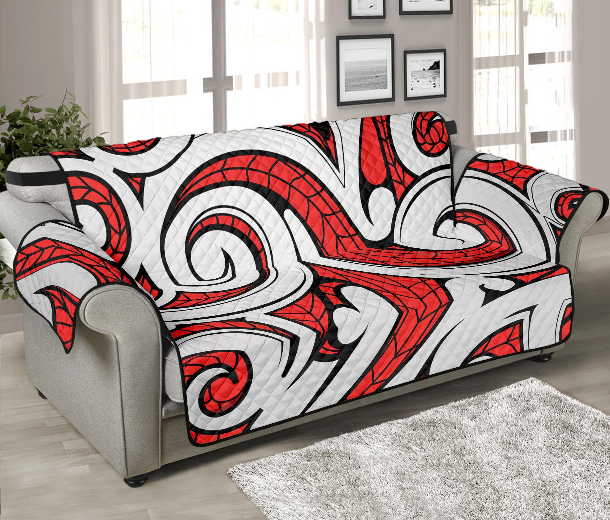 Maori Kowhaiwhai Tribal Polynesian Print Sofa Protector