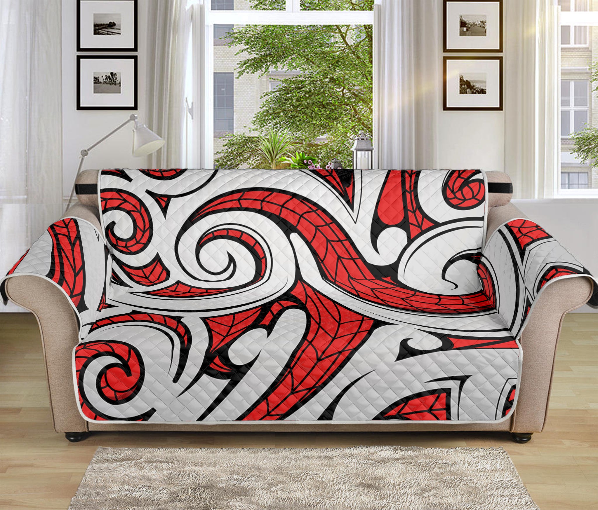 Maori Kowhaiwhai Tribal Polynesian Print Sofa Protector