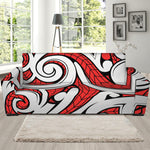 Maori Kowhaiwhai Tribal Polynesian Print Sofa Slipcover