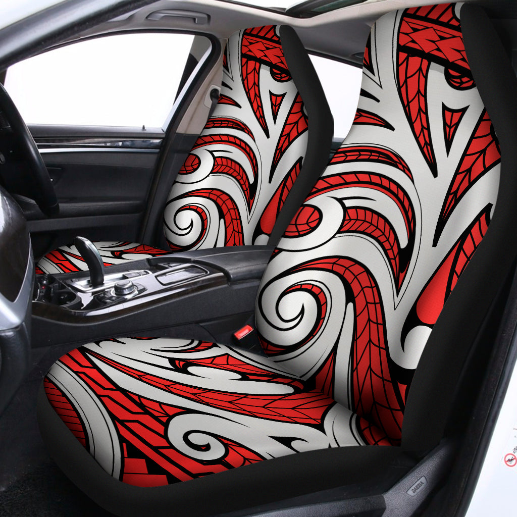 Maori Kowhaiwhai Tribal Polynesian Print Universal Fit Car Seat Covers