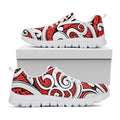 Maori Kowhaiwhai Tribal Polynesian Print White Running Shoes