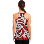 Maori Kowhaiwhai Tribal Polynesian Print Women's Racerback Tank Top