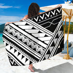 Maori Polynesian Tattoo Pattern Print Beach Sarong Wrap