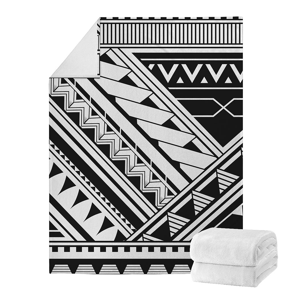 Maori Polynesian Tattoo Pattern Print Blanket