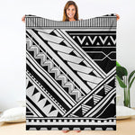 Maori Polynesian Tattoo Pattern Print Blanket