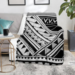 Maori Polynesian Tattoo Pattern Print Blanket