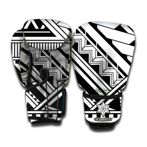 Maori Polynesian Tattoo Pattern Print Boxing Gloves