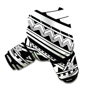 Maori Polynesian Tattoo Pattern Print Boxing Gloves