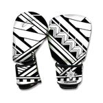 Maori Polynesian Tattoo Pattern Print Boxing Gloves