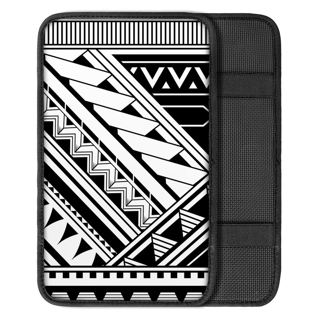 Maori Polynesian Tattoo Pattern Print Car Center Console Cover