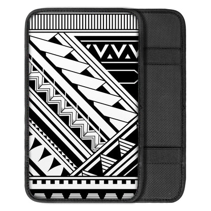 Maori Polynesian Tattoo Pattern Print Car Center Console Cover