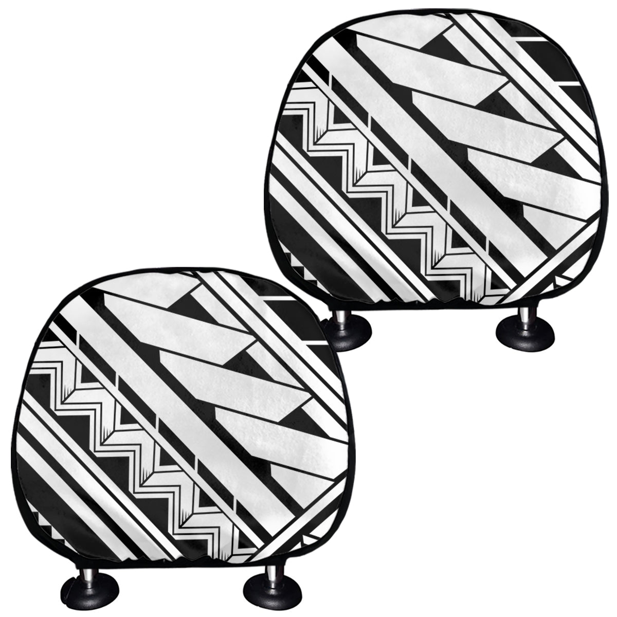 Maori Polynesian Tattoo Pattern Print Car Headrest Covers