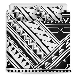 Maori Polynesian Tattoo Pattern Print Duvet Cover Bedding Set