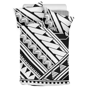 Maori Polynesian Tattoo Pattern Print Duvet Cover Bedding Set