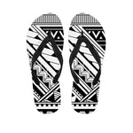 Maori Polynesian Tattoo Pattern Print Flip Flops
