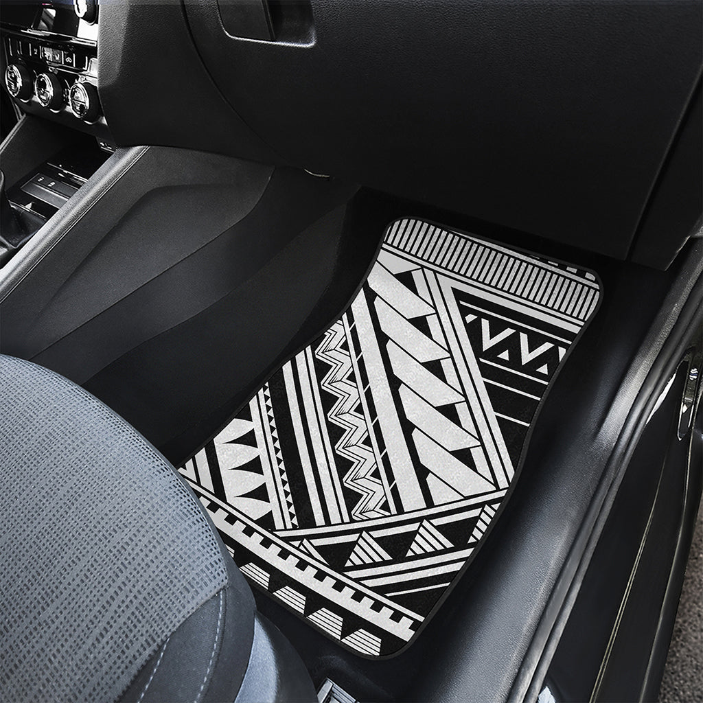 Maori Polynesian Tattoo Pattern Print Front and Back Car Floor Mats