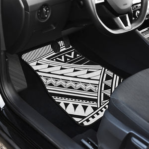 Maori Polynesian Tattoo Pattern Print Front Car Floor Mats