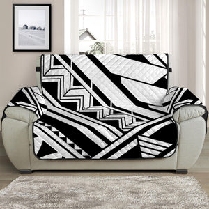 Maori Polynesian Tattoo Pattern Print Half Sofa Protector