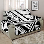 Maori Polynesian Tattoo Pattern Print Half Sofa Protector