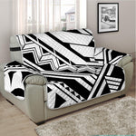 Maori Polynesian Tattoo Pattern Print Half Sofa Protector