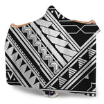 Maori Polynesian Tattoo Pattern Print Hooded Blanket