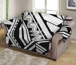 Maori Polynesian Tattoo Pattern Print Loveseat Protector