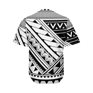 Maori Polynesian Tattoo Pattern Print Men's Baseball Jersey
