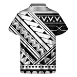 Maori Polynesian Tattoo Pattern Print Men's Short Sleeve Shirt