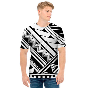 Maori Polynesian Tattoo Pattern Print Men's T-Shirt