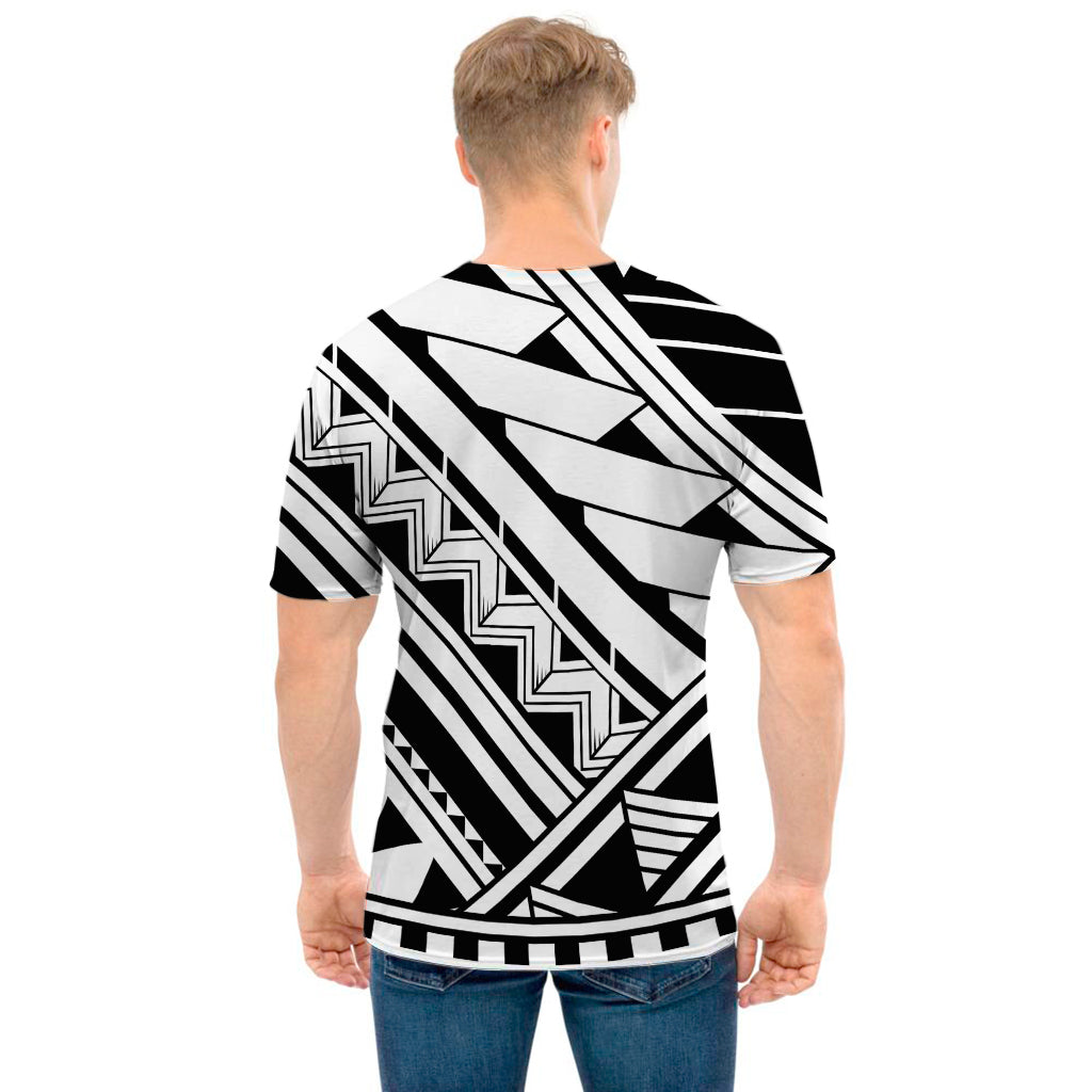 Maori Polynesian Tattoo Pattern Print Men's T-Shirt