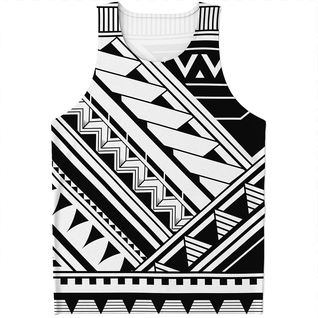 Maori Polynesian Tattoo Pattern Print Men's Tank Top