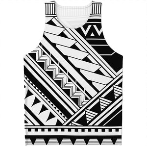 Maori Polynesian Tattoo Pattern Print Men's Tank Top