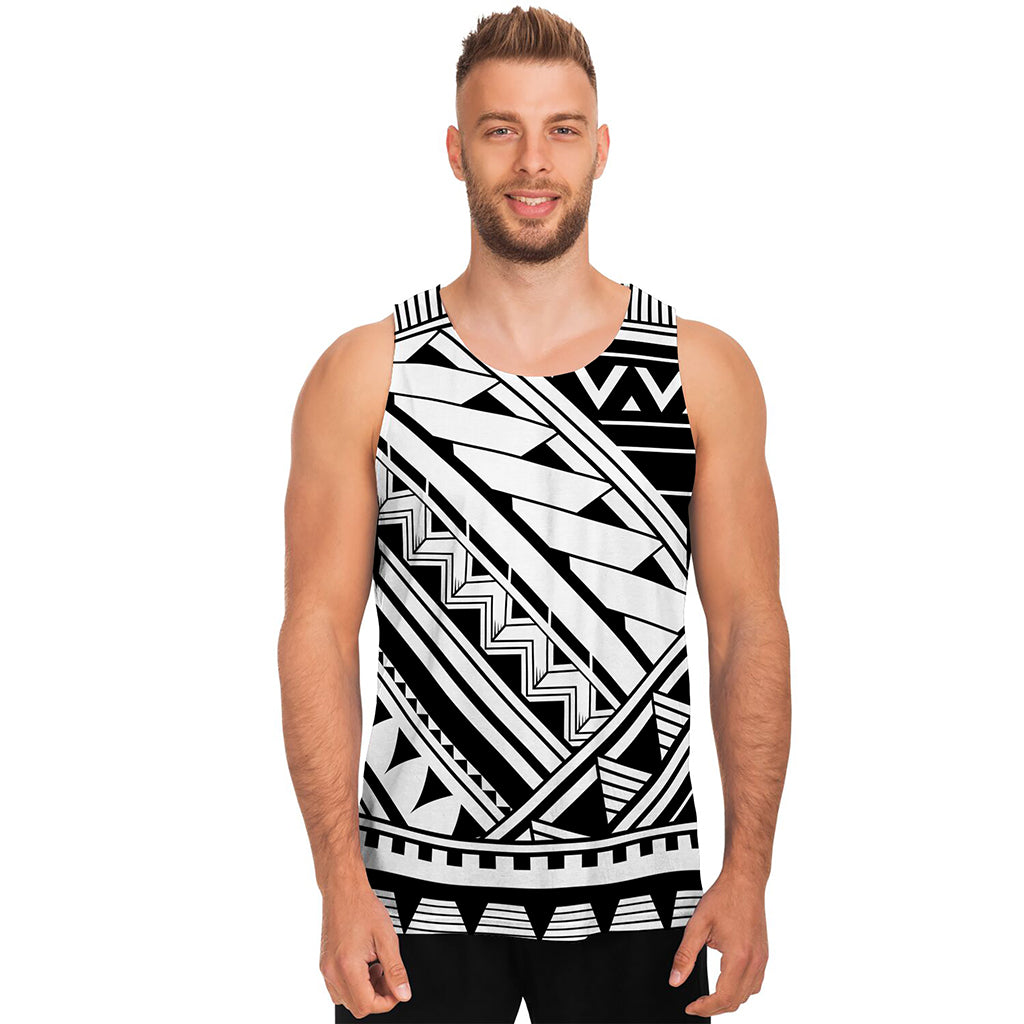 Maori Polynesian Tattoo Pattern Print Men's Tank Top