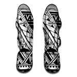 Maori Polynesian Tattoo Pattern Print Muay Thai Shin Guard