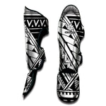 Maori Polynesian Tattoo Pattern Print Muay Thai Shin Guard