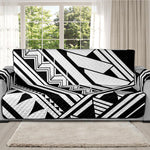 Maori Polynesian Tattoo Pattern Print Oversized Sofa Protector