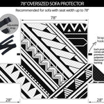 Maori Polynesian Tattoo Pattern Print Oversized Sofa Protector