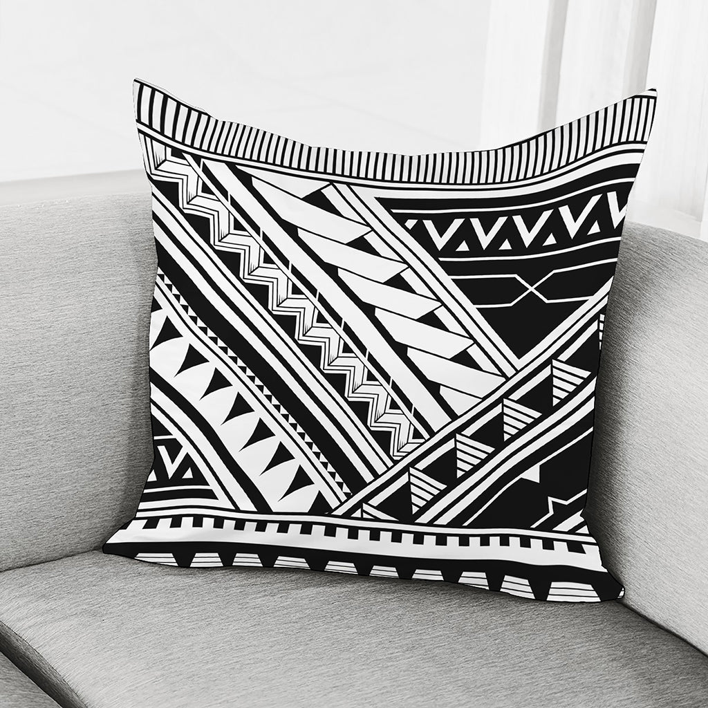 Maori Polynesian Tattoo Pattern Print Pillow Cover