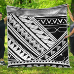 Maori Polynesian Tattoo Pattern Print Quilt