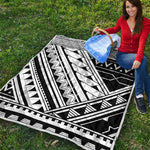 Maori Polynesian Tattoo Pattern Print Quilt