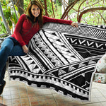 Maori Polynesian Tattoo Pattern Print Quilt