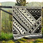 Maori Polynesian Tattoo Pattern Print Quilt