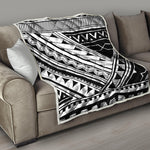 Maori Polynesian Tattoo Pattern Print Quilt