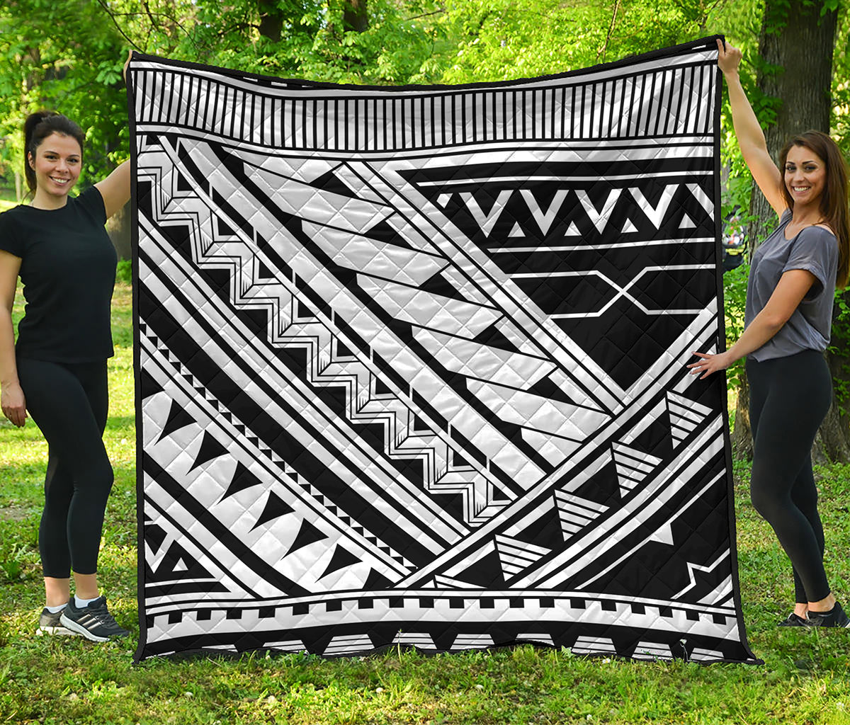 Maori Polynesian Tattoo Pattern Print Quilt