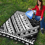 Maori Polynesian Tattoo Pattern Print Quilt