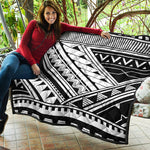 Maori Polynesian Tattoo Pattern Print Quilt