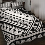 Maori Polynesian Tattoo Pattern Print Quilt Bed Set