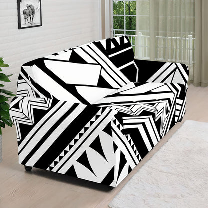 Maori Polynesian Tattoo Pattern Print Sofa Cover